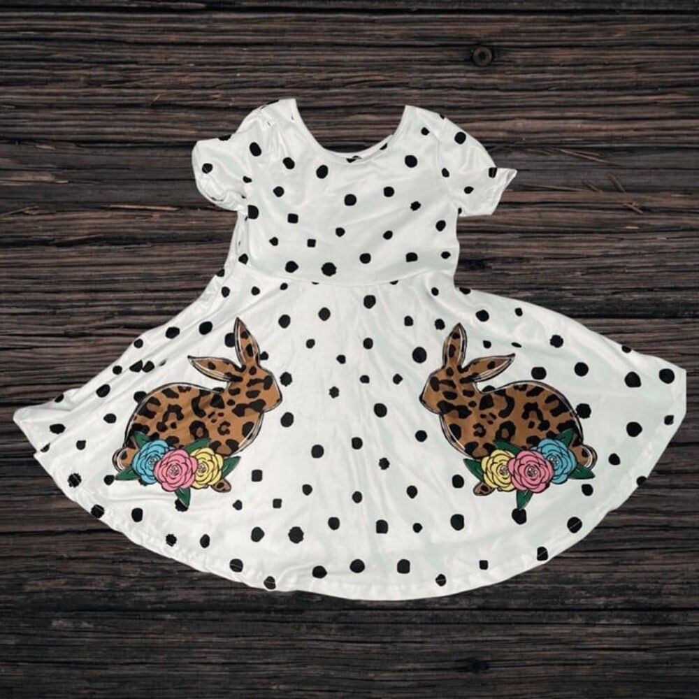 Leopard Bunny Dress 2T